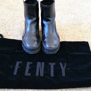 Puma X Fenty Black Leather Boots